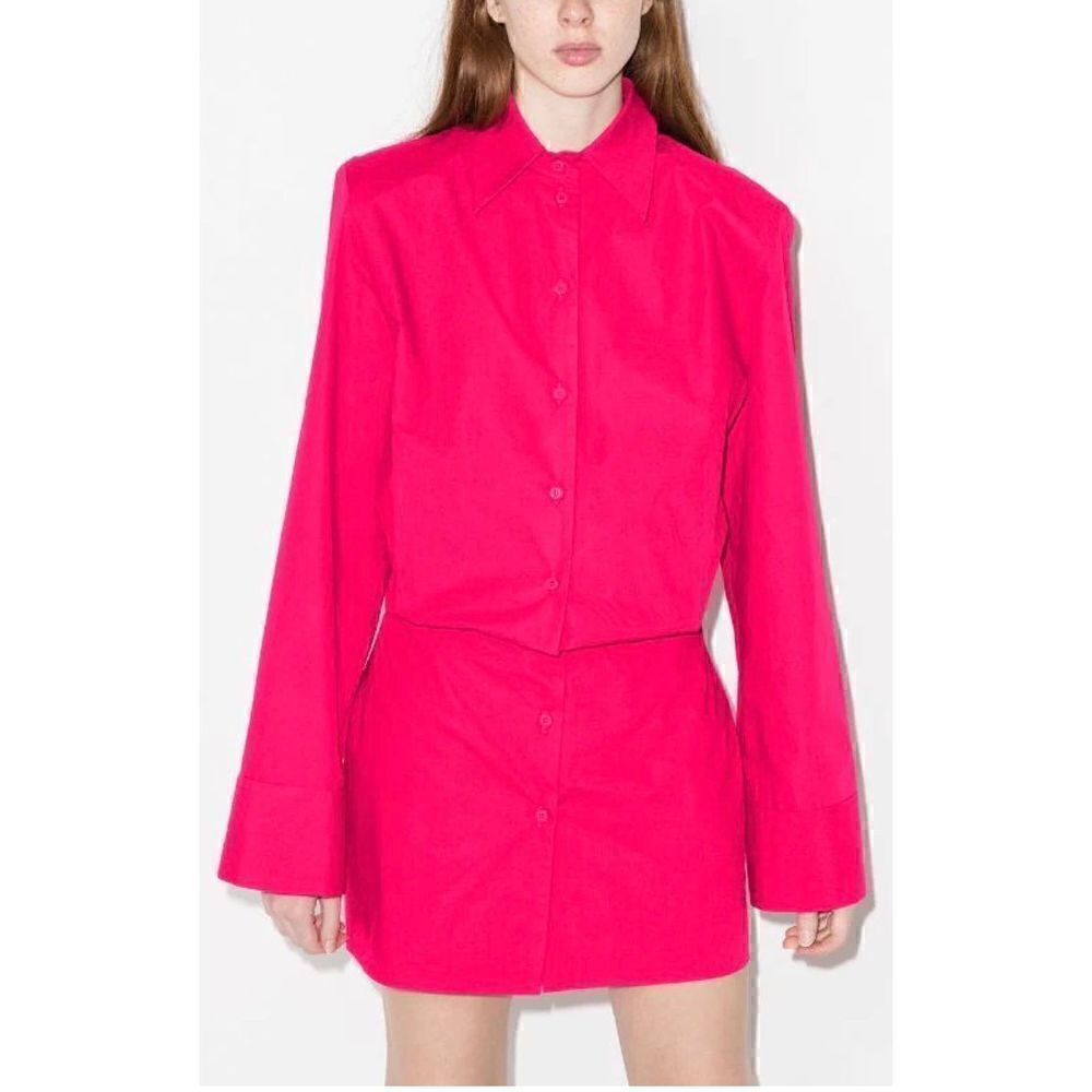The Attico Wide Sleeve Cotton Shirt Dress in Bouganville NWT Size 36
